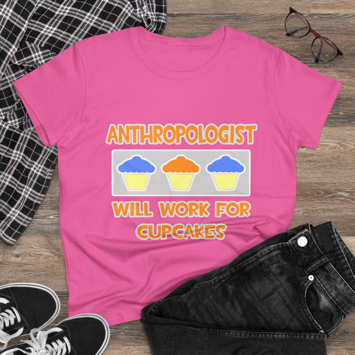 Anthropologist ... Will Work For Cupcakes - Women's Midweight Cotton Tee