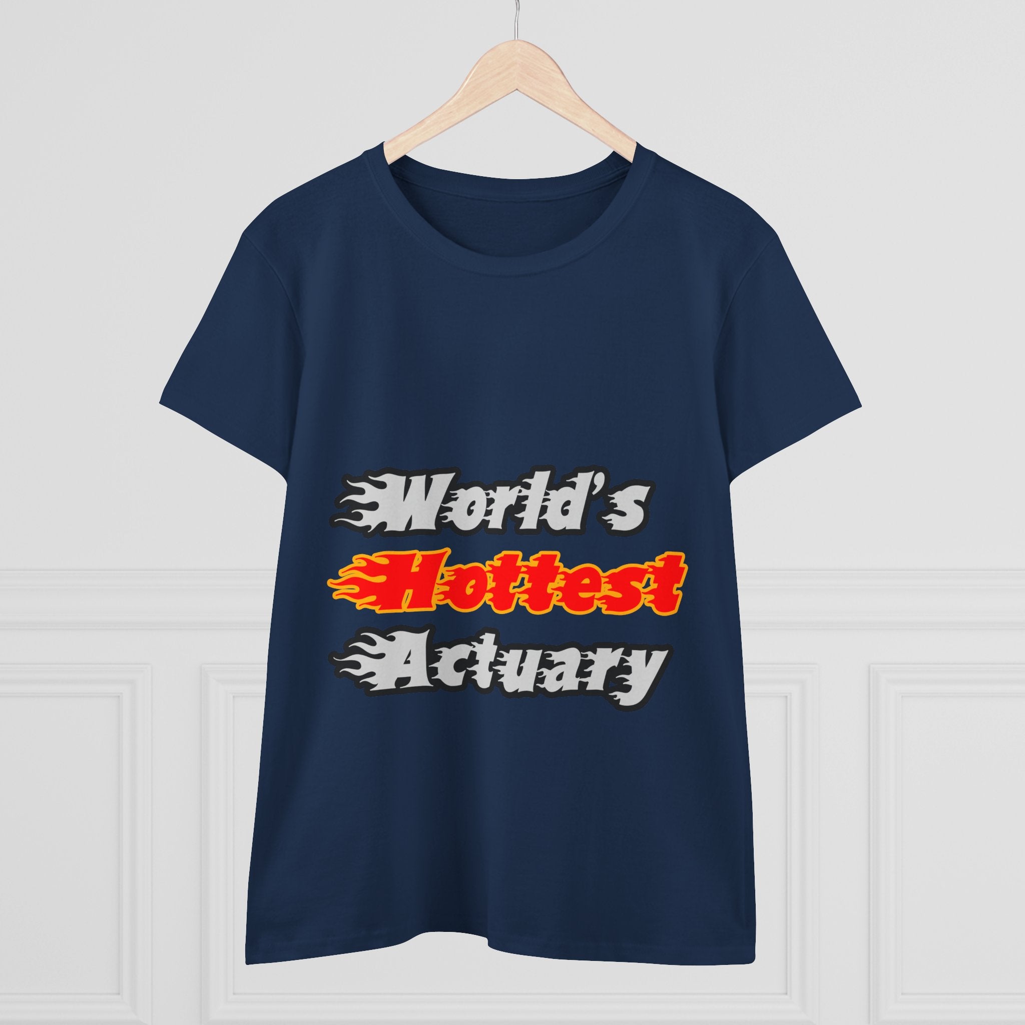 World's Hottest Actuary - Women's Midweight Cotton Tee