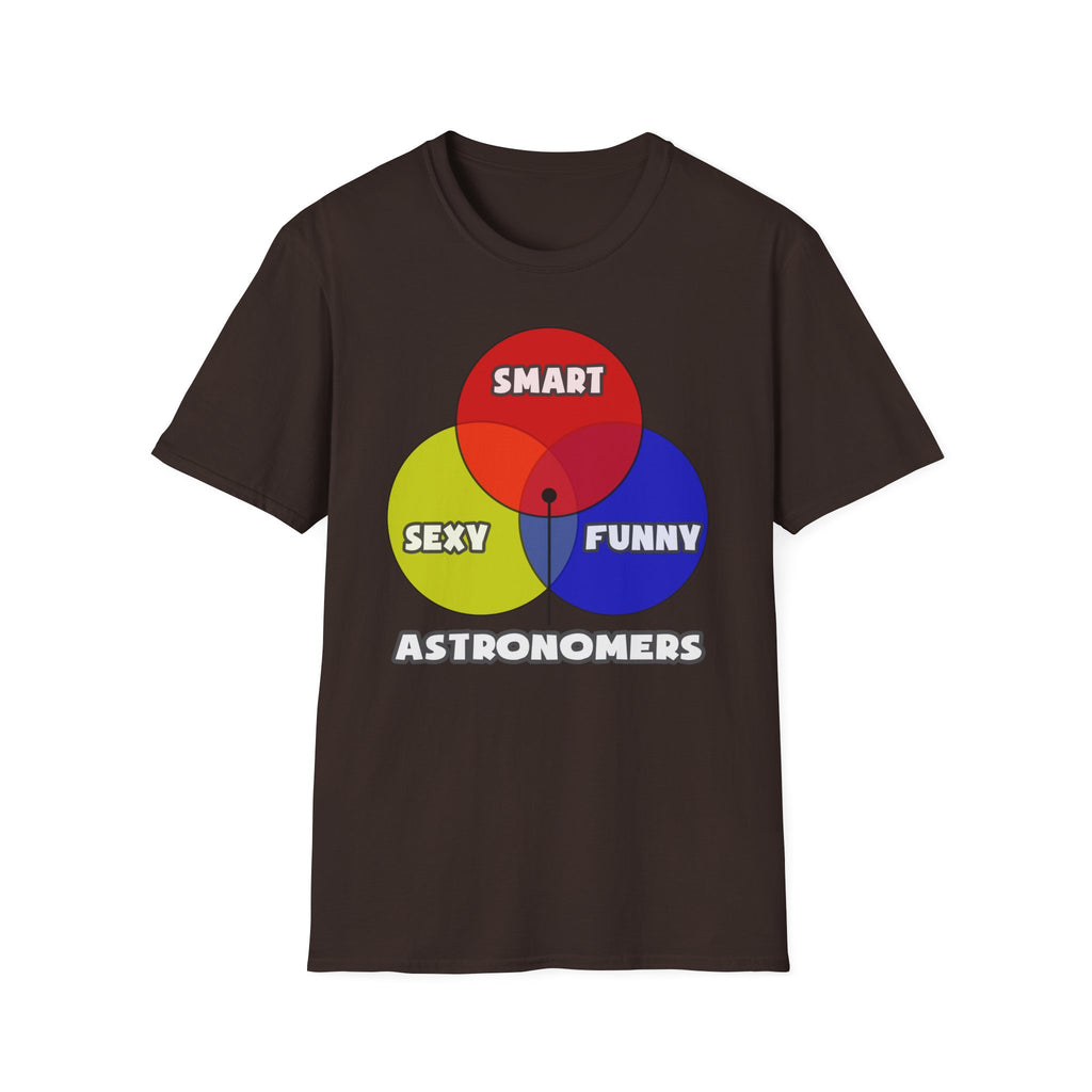Venn Diagram .. Astronomers - Unisex Softstyle T-Shirt