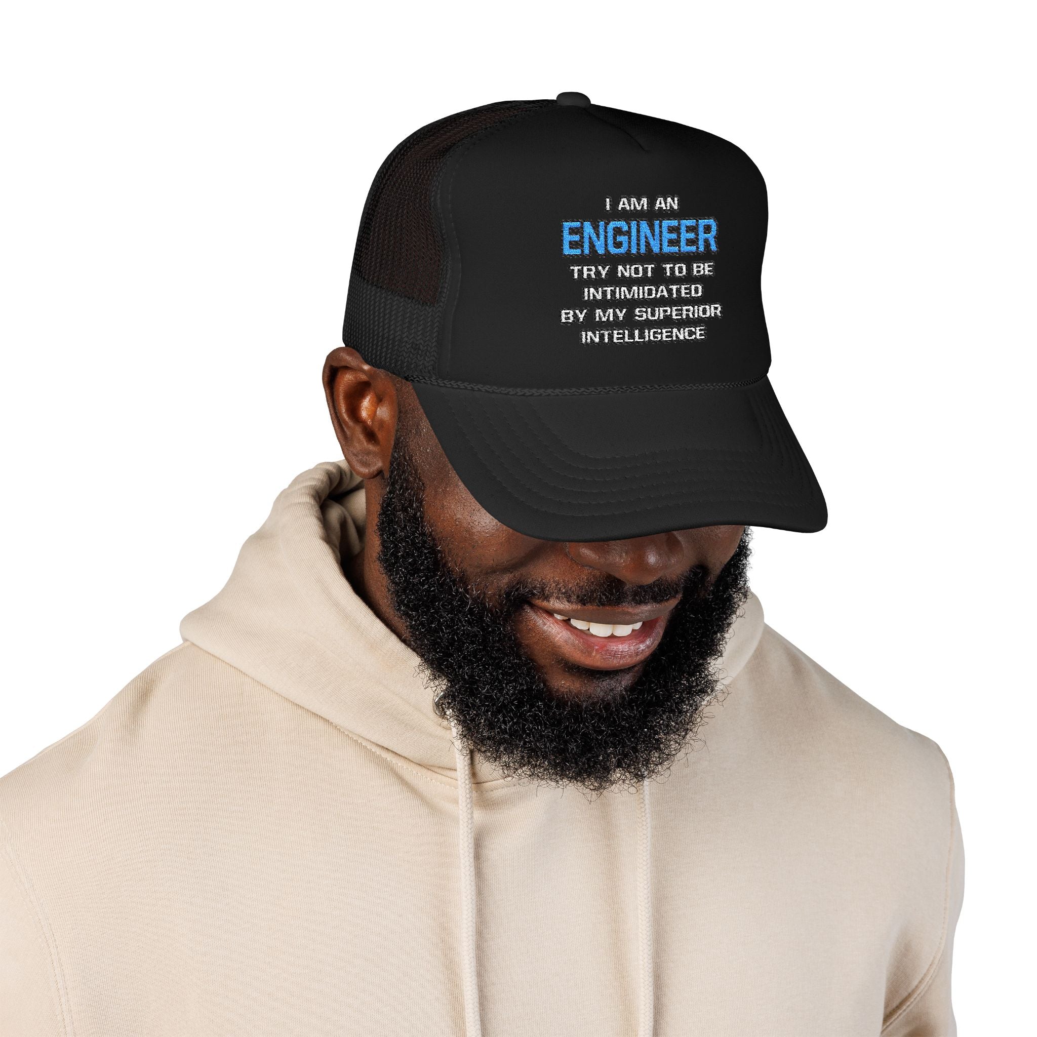 Engineer Joke ... Superior Intelligence - Foam Trucker Hat