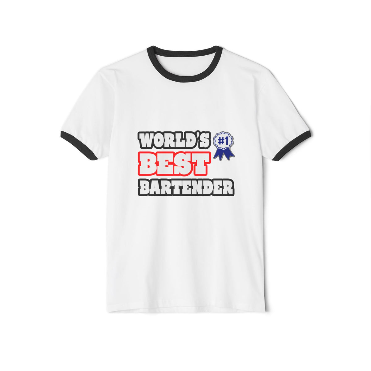 World's Best Bartender - Unisex Cotton Ringer T-Shirt