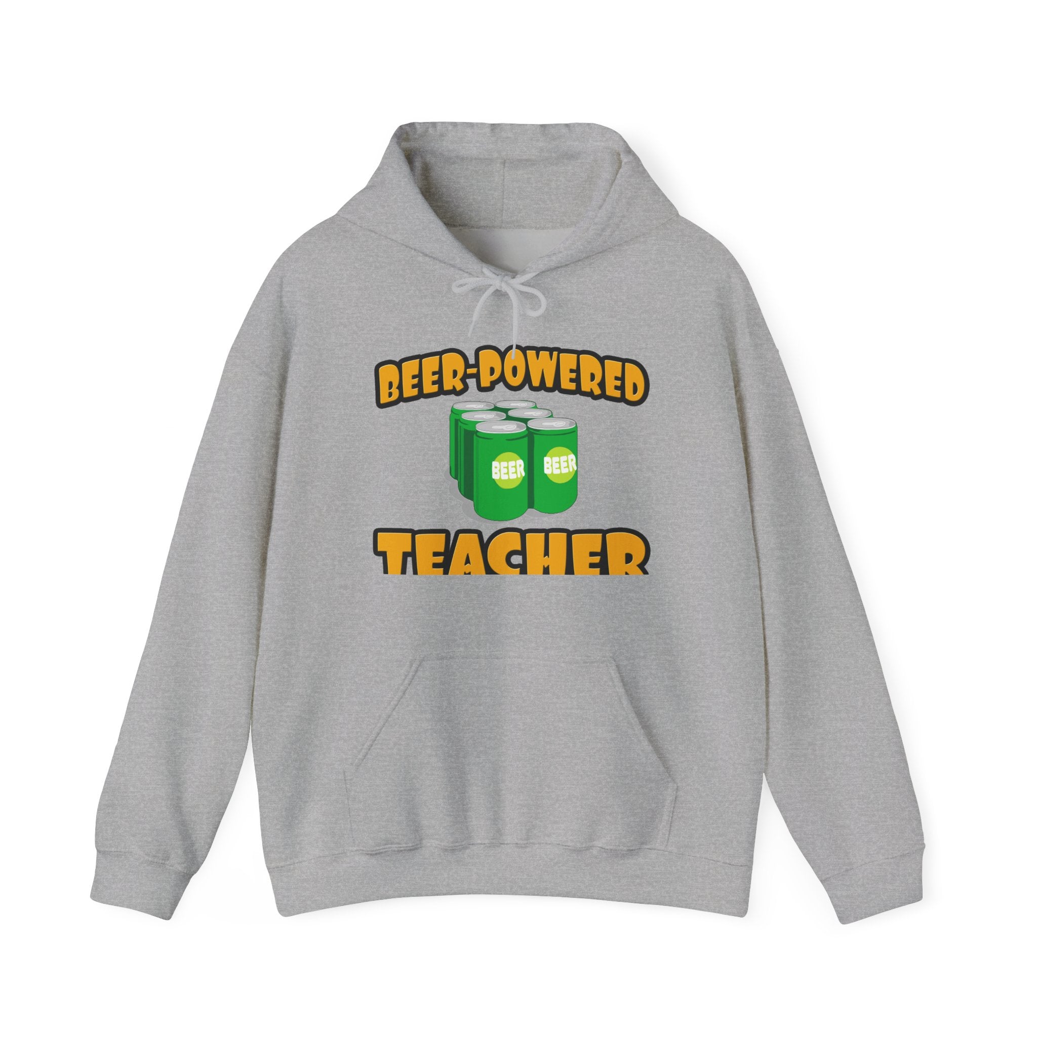 Beer Powered Teacher - Unisex Heavy Blend™ Hooded Sweatshirt