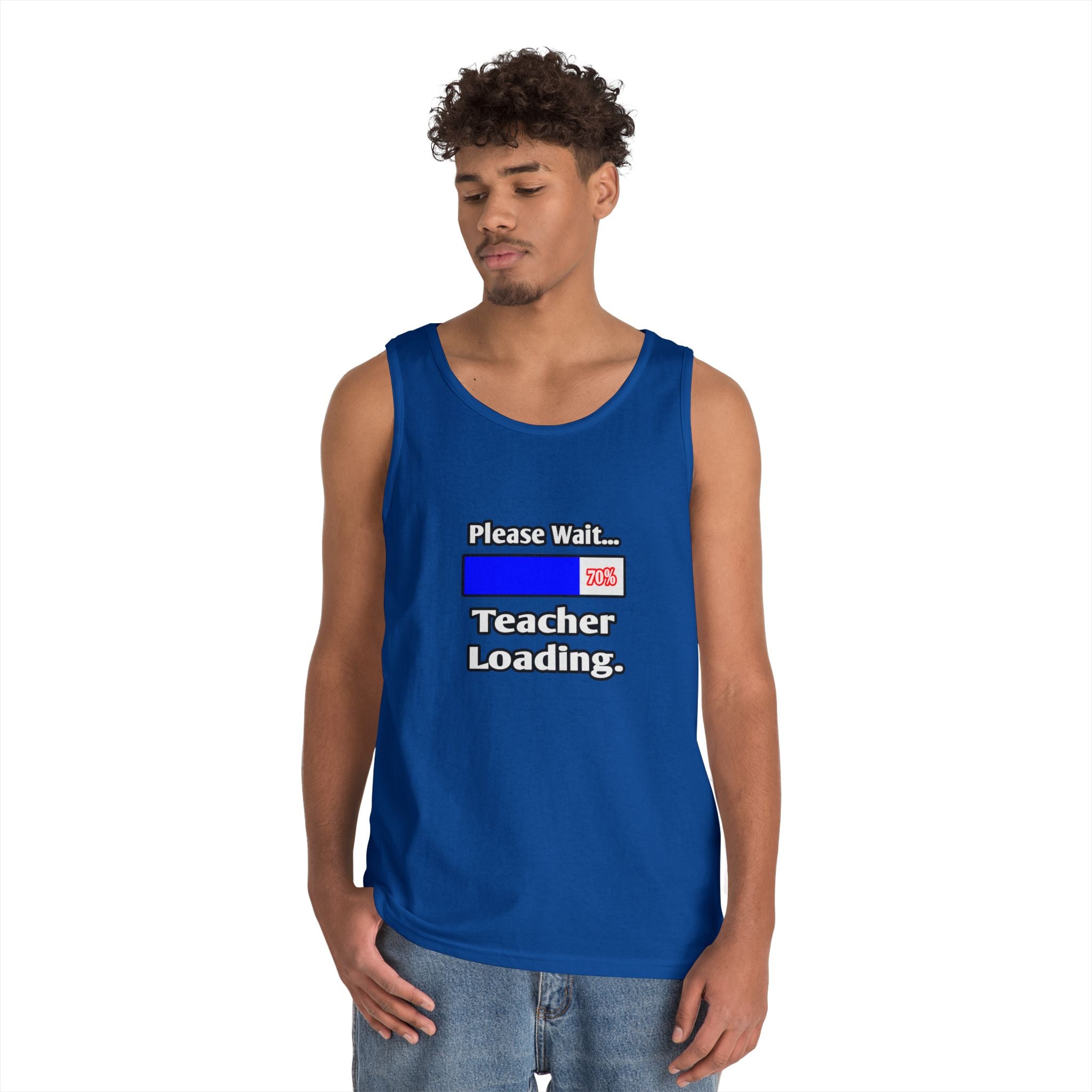 Please Wait...Teacher Loading - Unisex Heavy Cotton Tank Top