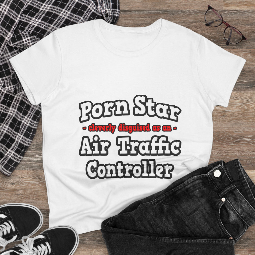 Porn Star...Air Traffic Controller - Women's Midweight Cotton Tee
