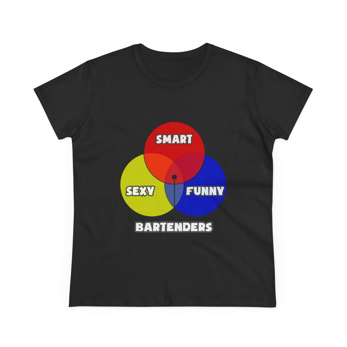 Venn Diagram .. Bartenders - Women's Midweight Cotton Tee