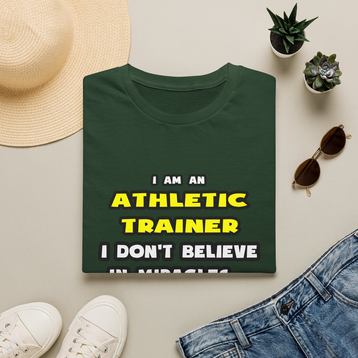 Miracles and Athletic Trainers ... Funny - Unisex Softstyle T-Shirt