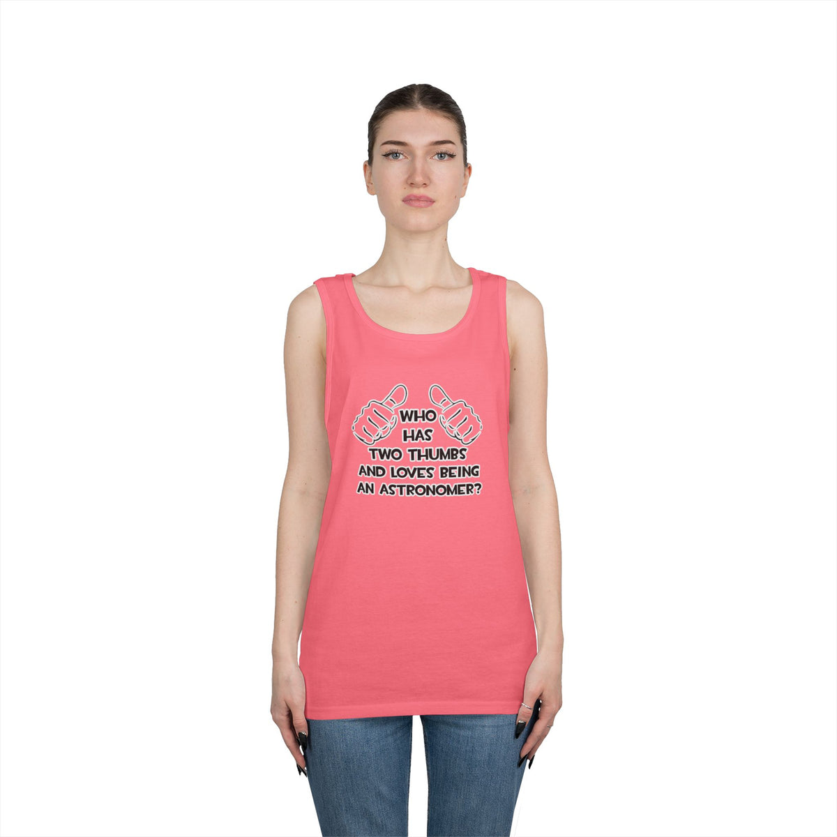 Two Thumbs and Loves Being an Astronomer - Unisex Heavy Cotton Tank Top