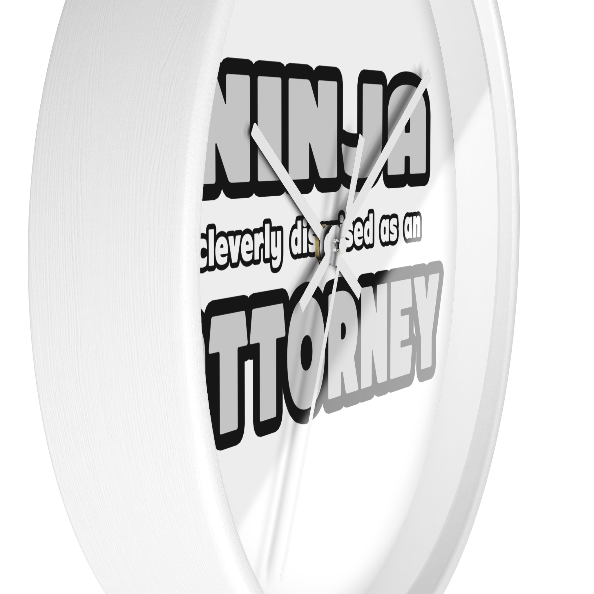 Ninja Cleverly Disguised As An Attorney - Wall Clock
