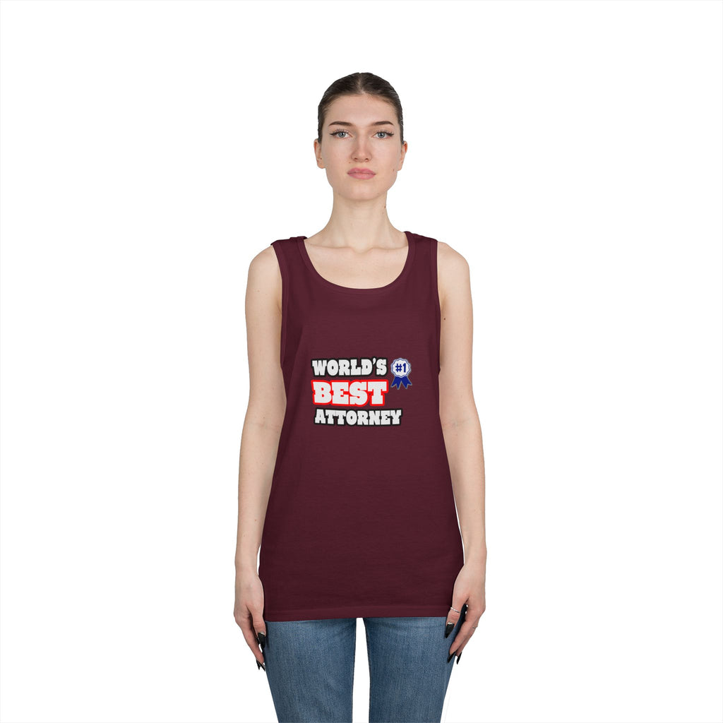 World's Best Attorney - Unisex Heavy Cotton Tank Top