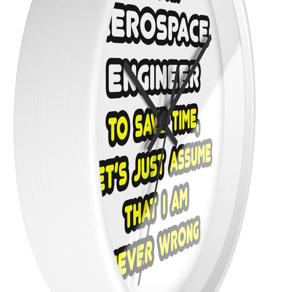 Funny Aerospace Engineer T Shirts and Gifts - Wall Clock