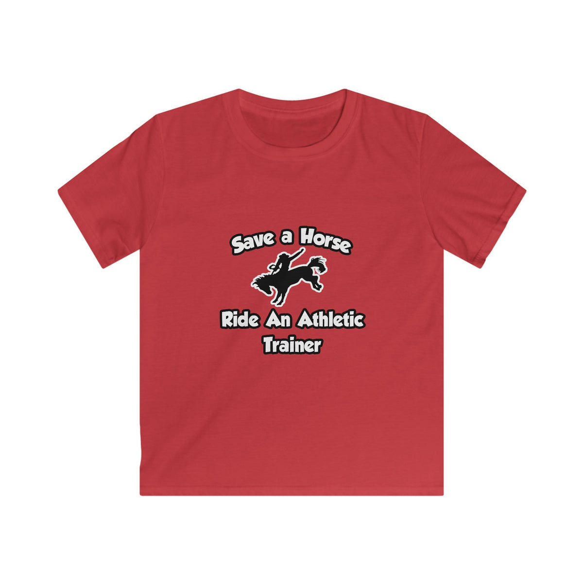 Save a Horse, Ride an Athletic Trainer - Kids Softstyle Tee