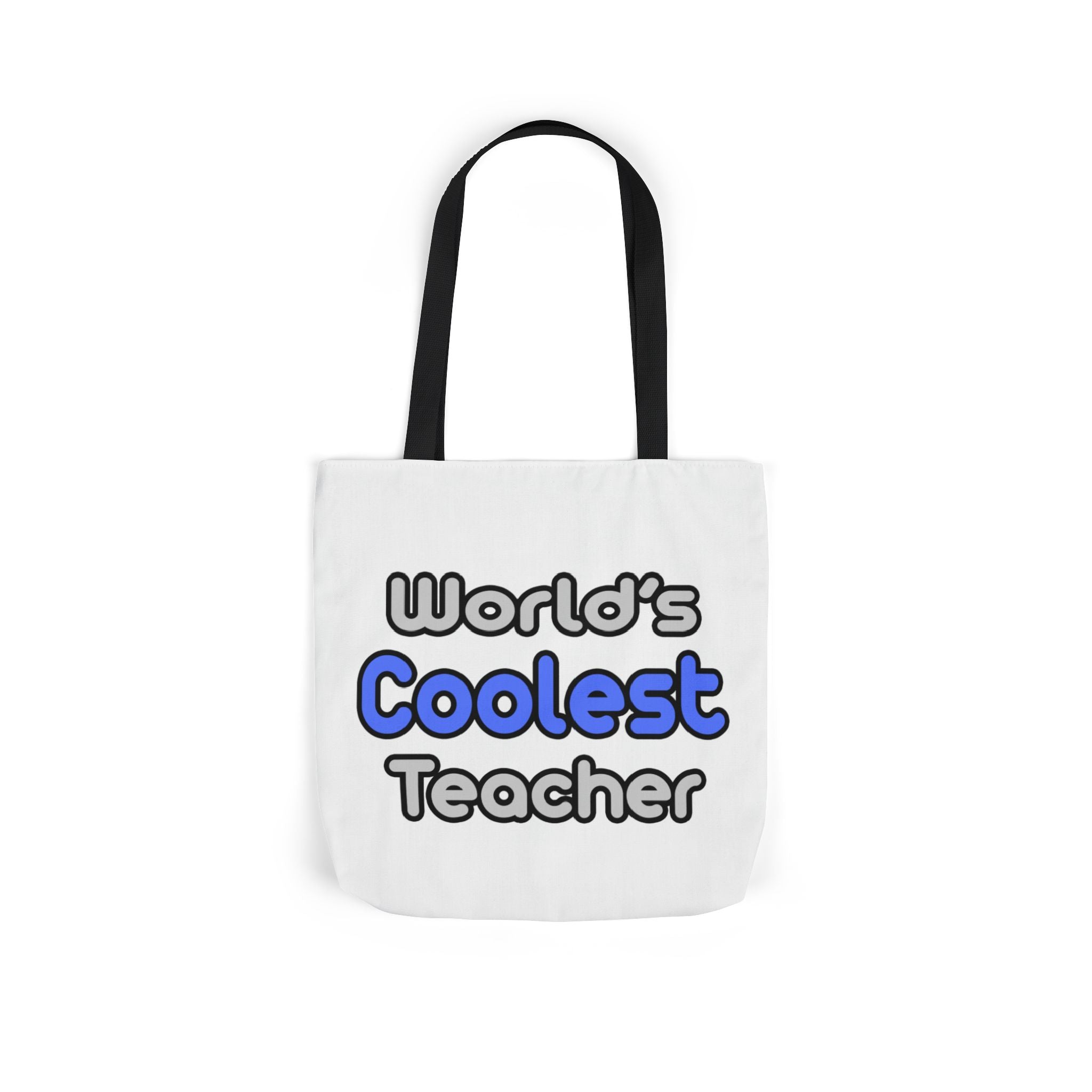 World's Coolest Teacher - Canvas Tote Bag, 5-Color Straps