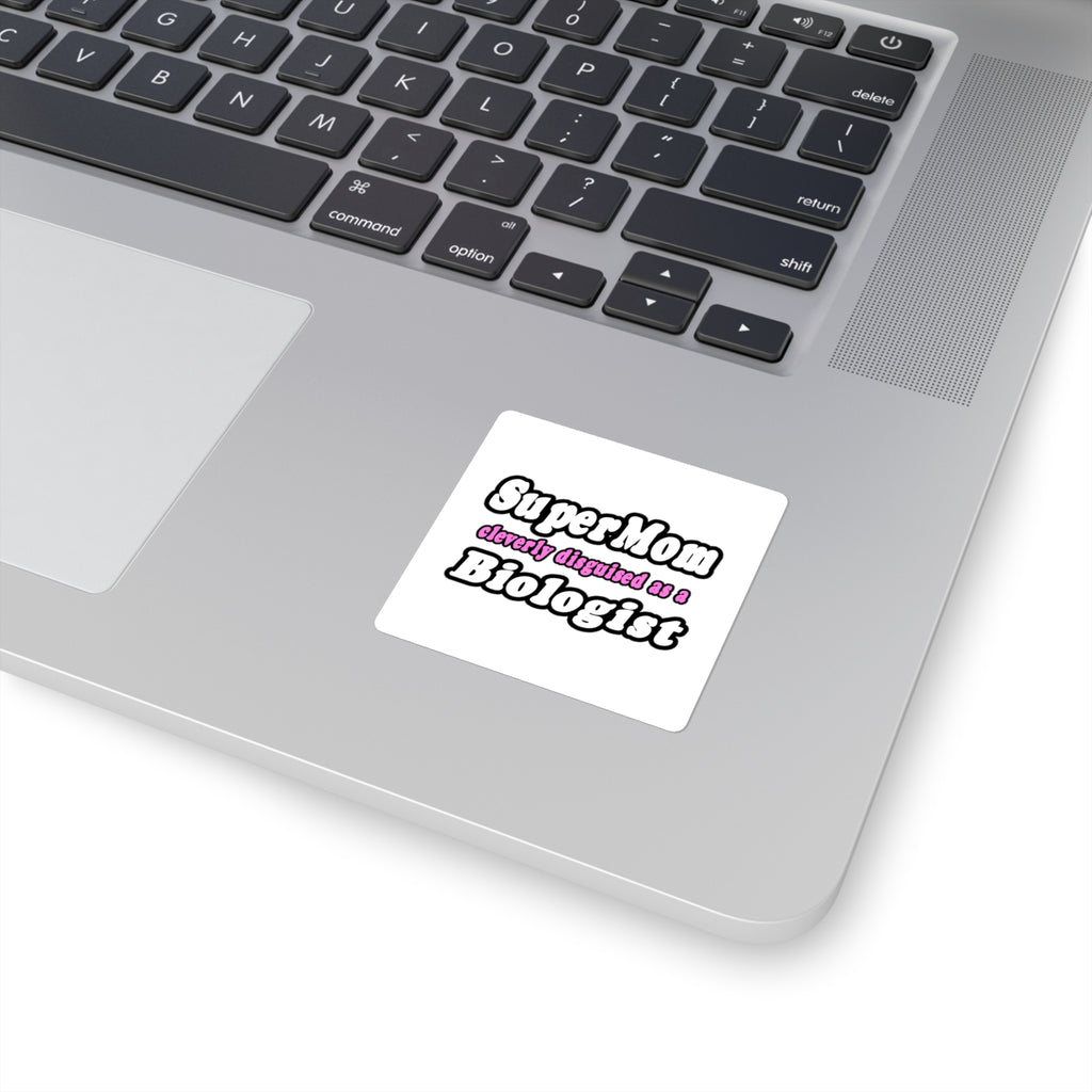 SuperMom Biologist - Square Stickers