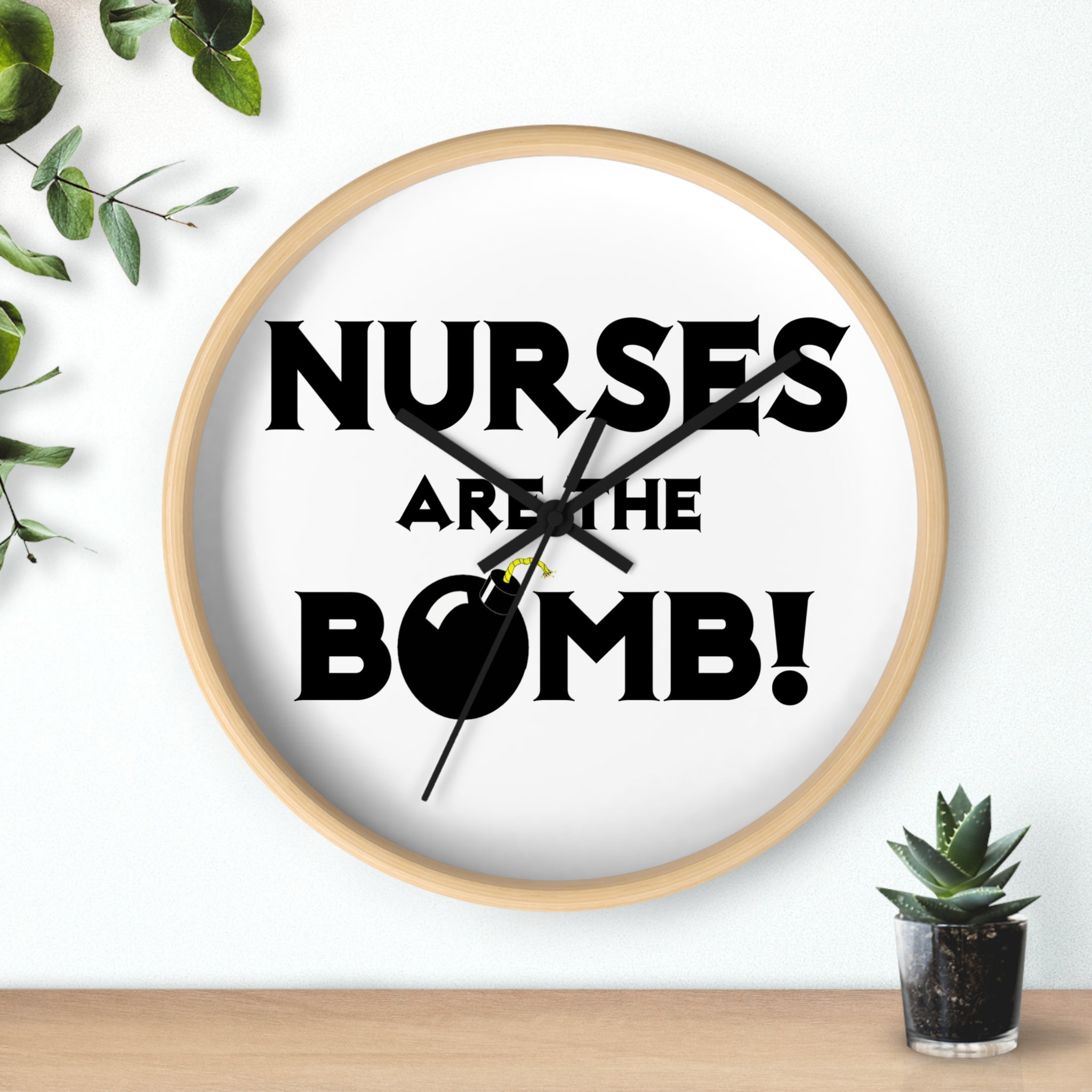 Nurses Are The Bomb! (2) - Wall Clock