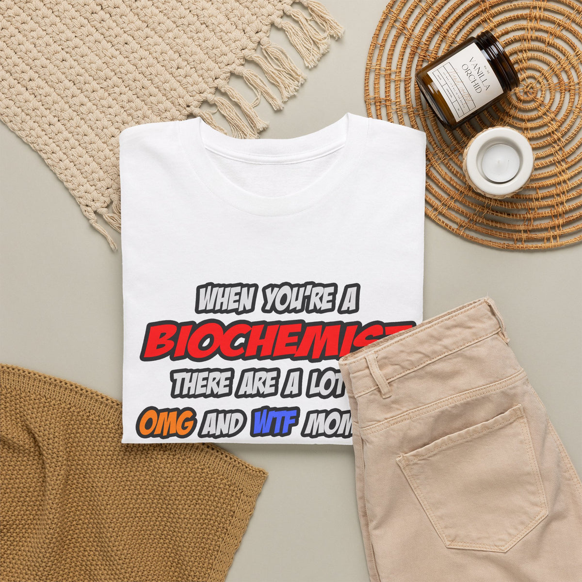 Biochemist .. OMG WTF LOL - Unisex Heavy Cotton Tee