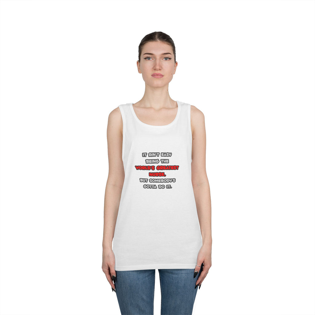 World's Greatest Nurse Joke - Unisex Heavy Cotton Tank Top