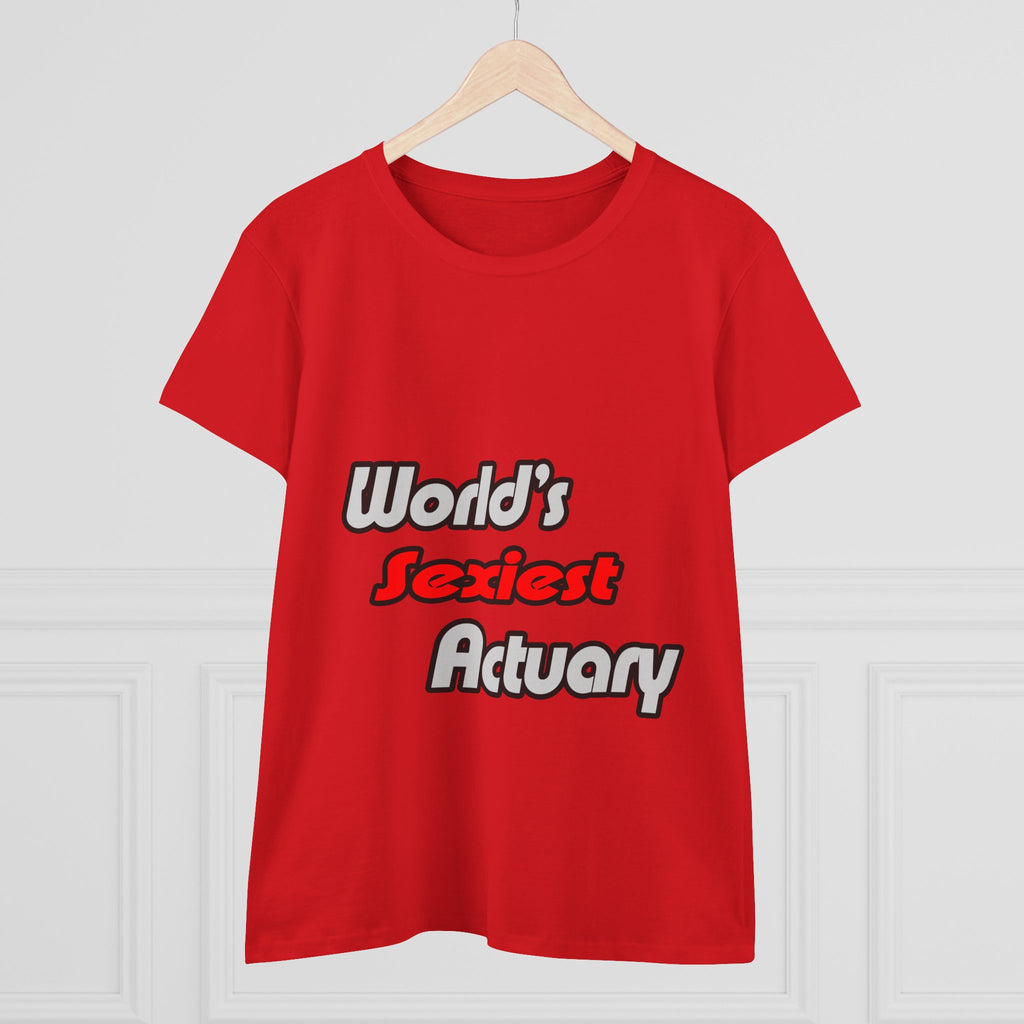 World's Sexiest Actuary - Women's Midweight Cotton Tee