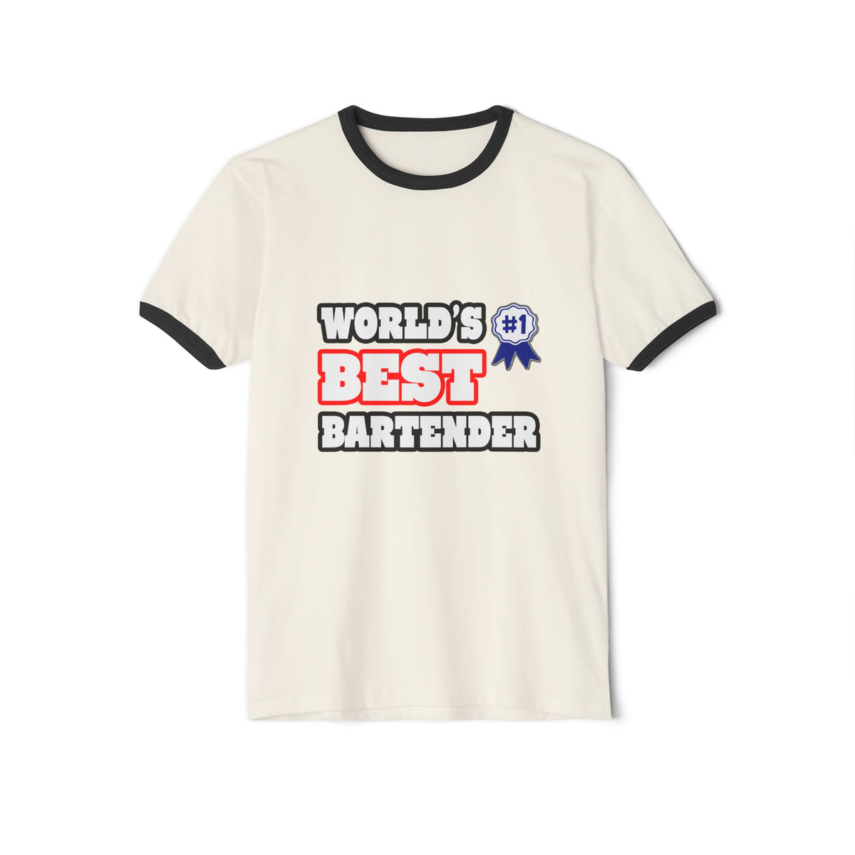 World's Best Bartender - Unisex Cotton Ringer T-Shirt