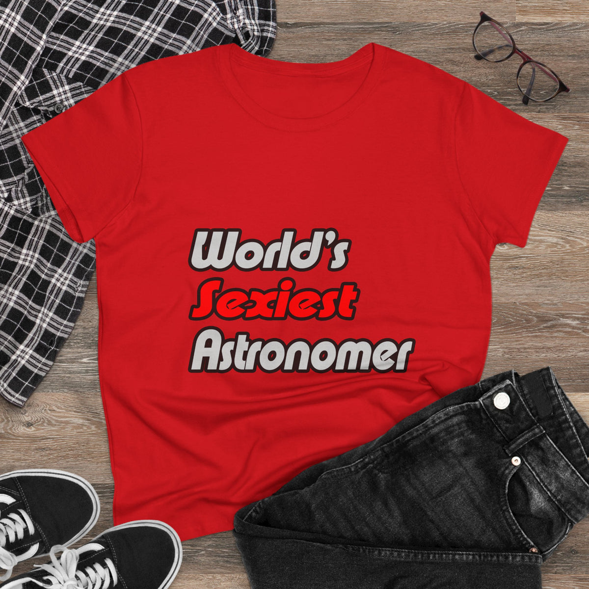 World's Sexiest Astronomer - Women's Midweight Cotton Tee
