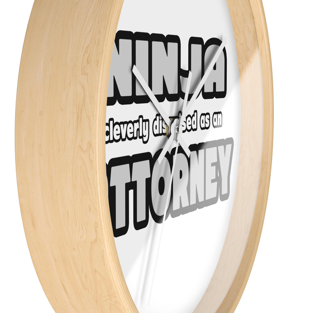 Ninja Cleverly Disguised As An Attorney - Wall Clock