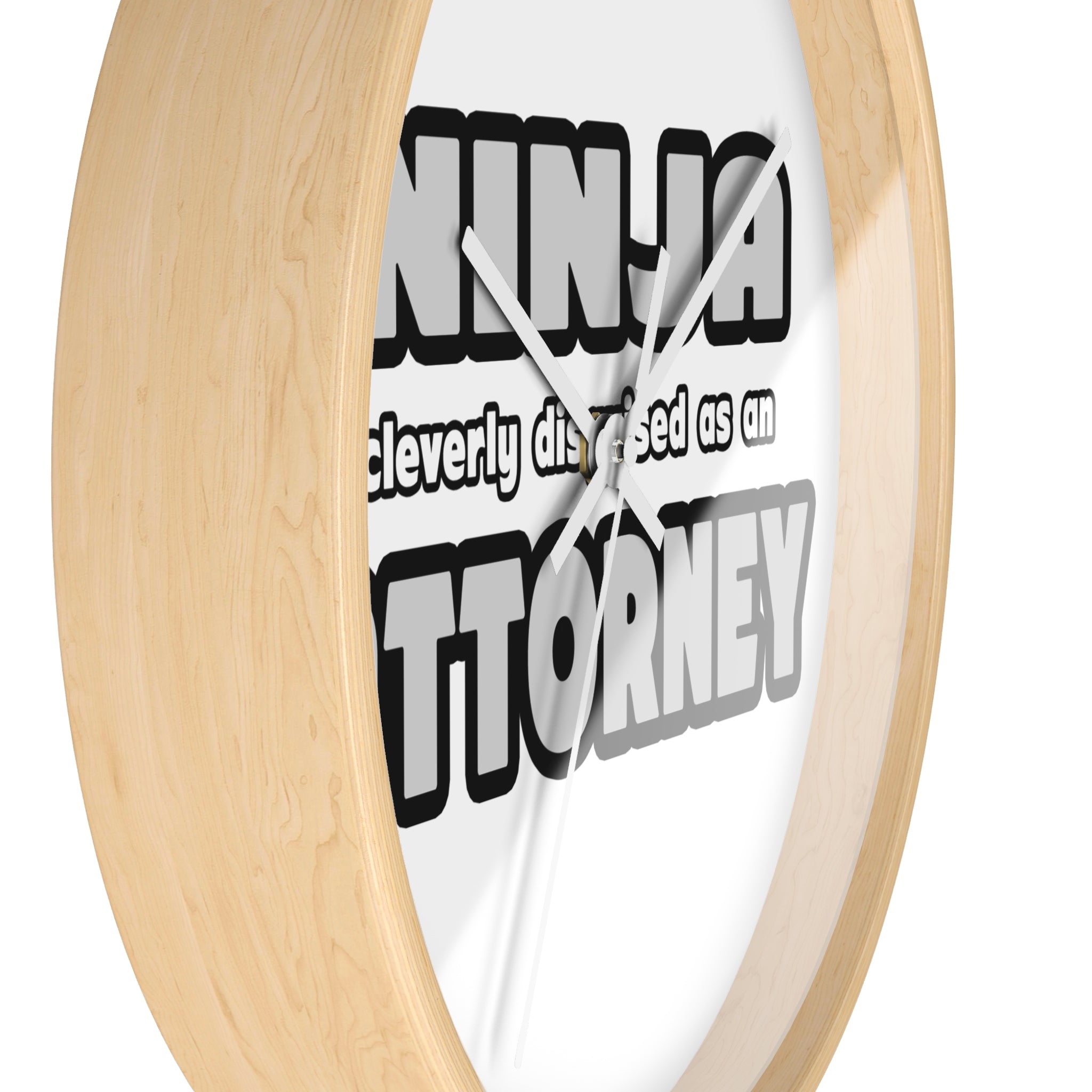 Ninja Cleverly Disguised As An Attorney - Wall Clock