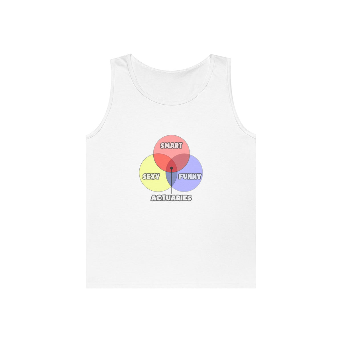 Venn Diagram .. Actuaries - Unisex Heavy Cotton Tank Top