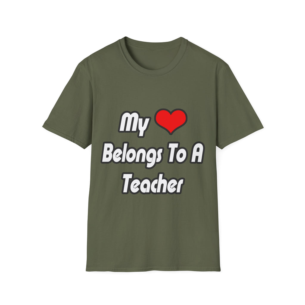 My Heart Belongs To A Teacher - Unisex Softstyle T-Shirt
