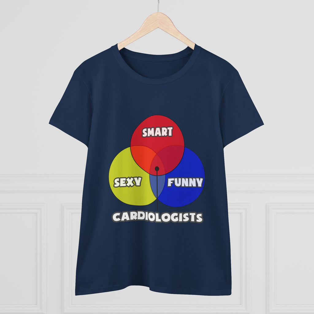 Venn Diagram .. Cardiologists - Women's Midweight Cotton Tee