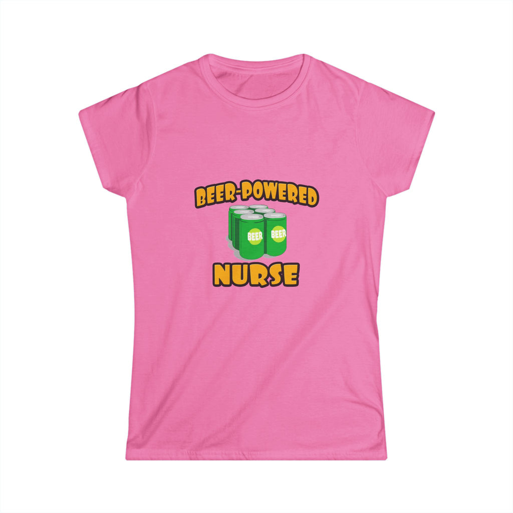 Beer Powered Nurse - Women's Softstyle Tee