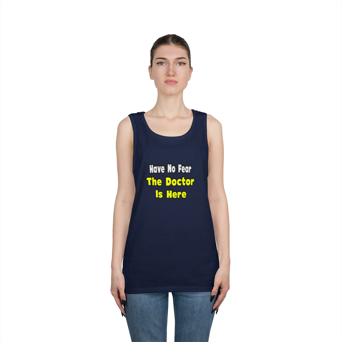 No Fear, The Doctor Is Here - Unisex Heavy Cotton Tank Top