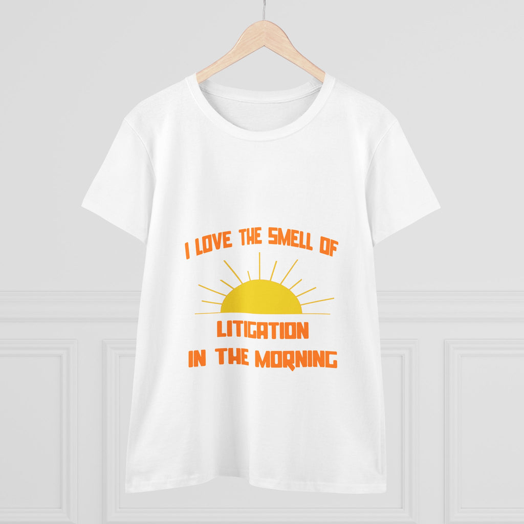 Smell of Litigation in the Morning - Women's Midweight Cotton Tee