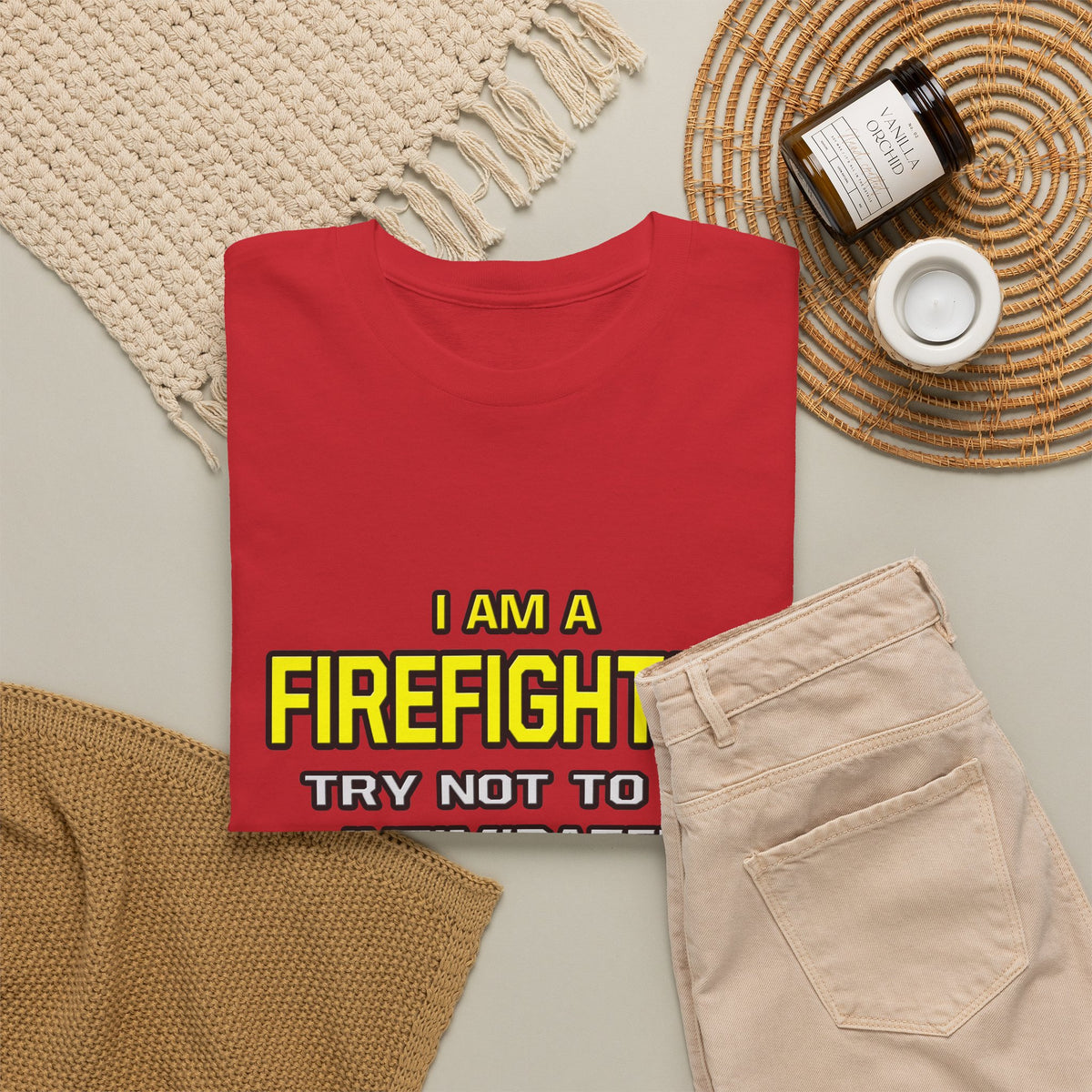 Firefighter...Superior Intelligence - Unisex Heavy Cotton Tee