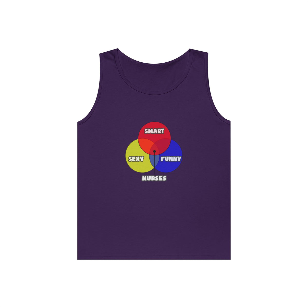 Venn Diagram .. Nurses - Unisex Heavy Cotton Tank Top