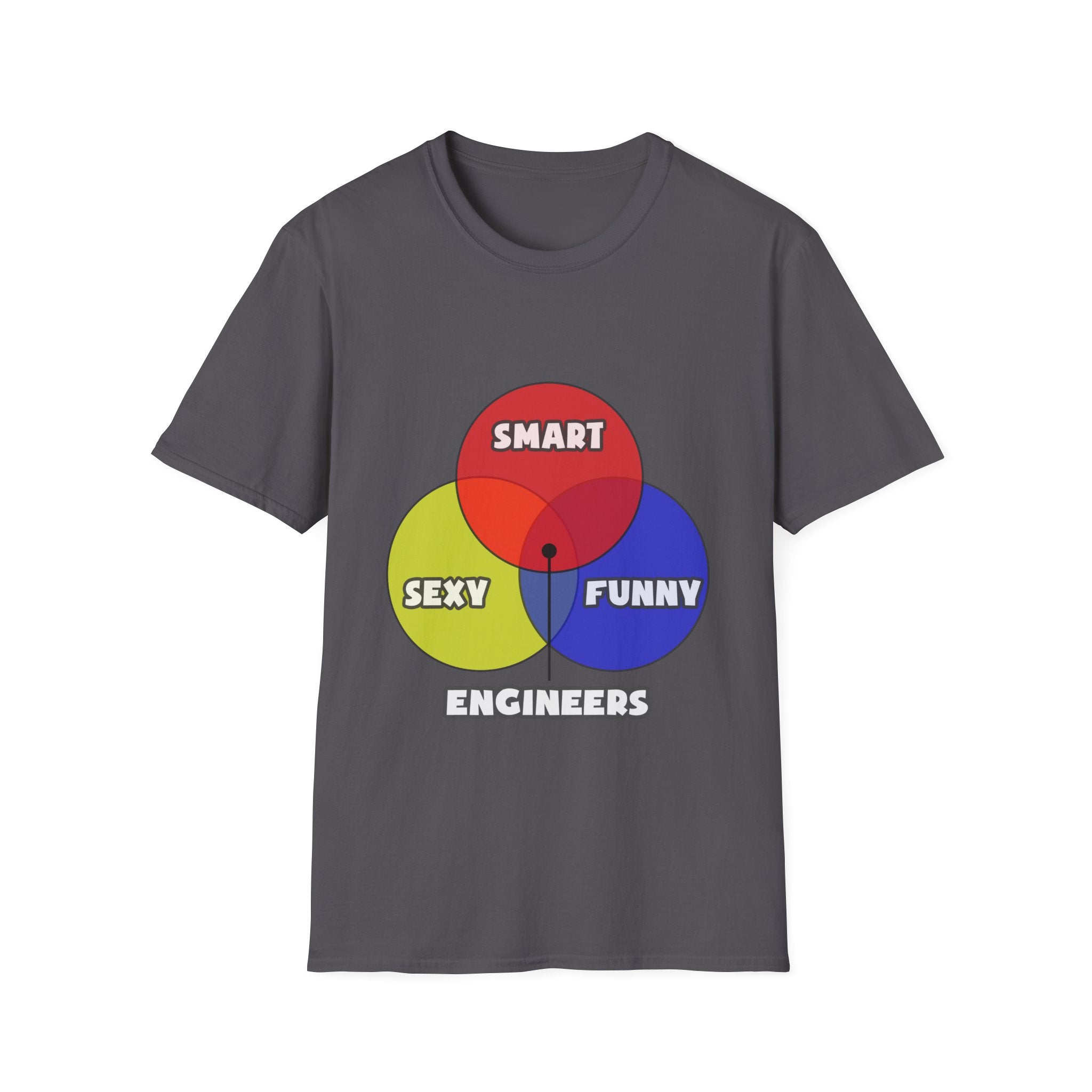 Venn Diagram .. Engineers - Unisex Softstyle T-Shirt