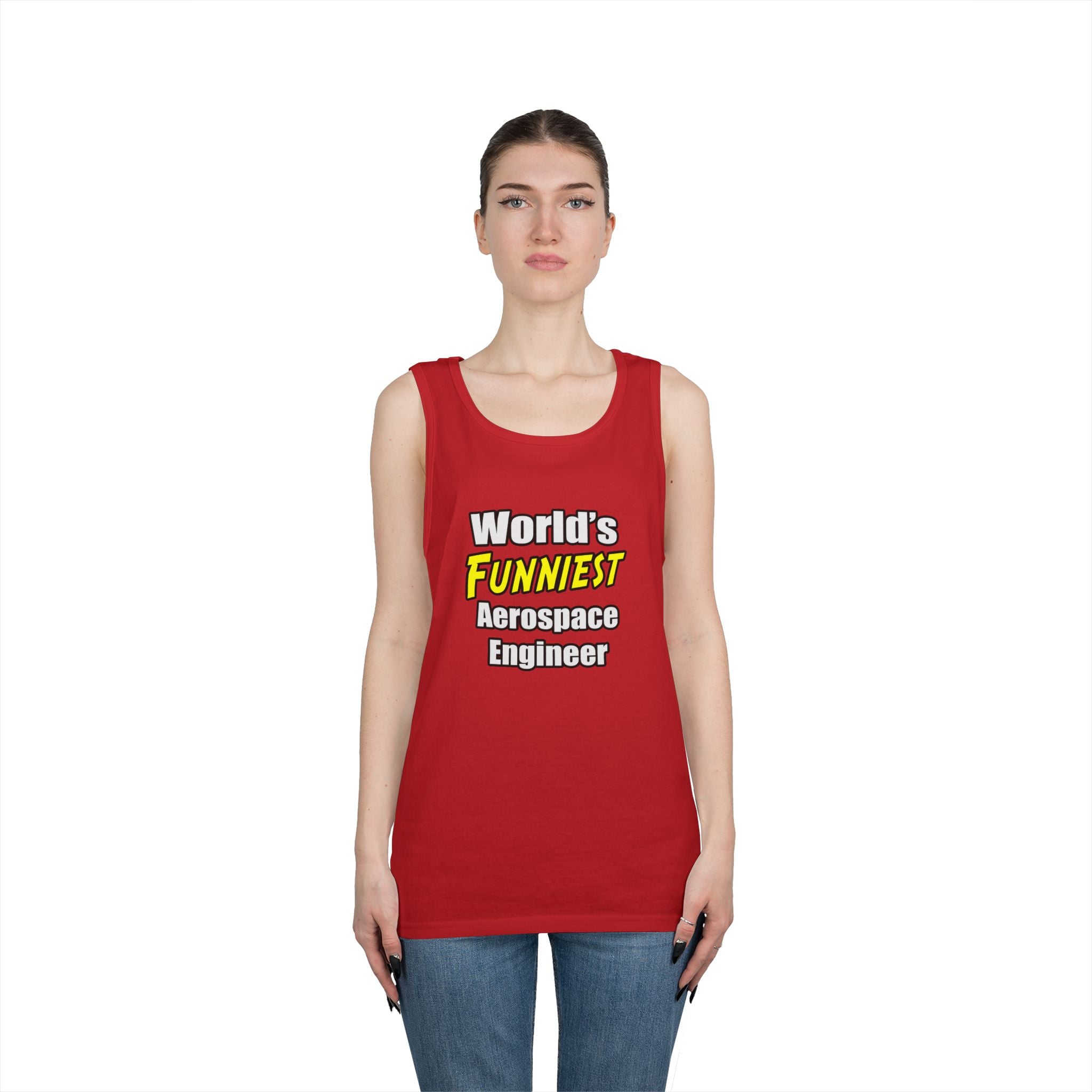 World's Funniest Aerospace Engineer - Unisex Heavy Cotton Tank Top