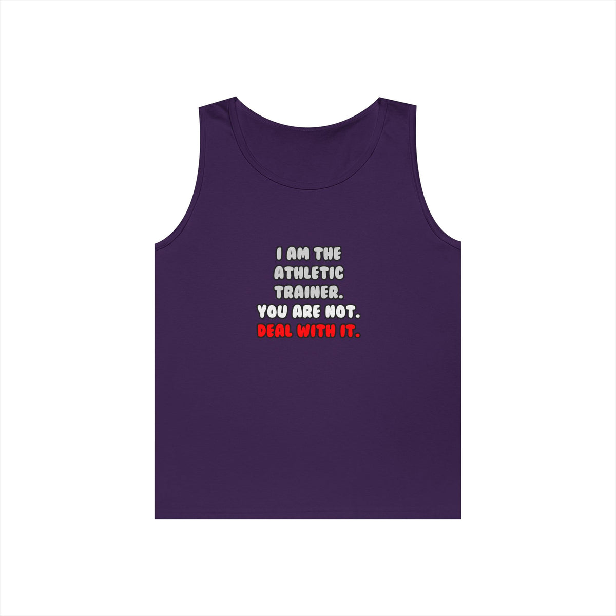 Deal With It ... Funny Athletic Trainer - Unisex Heavy Cotton Tank Top