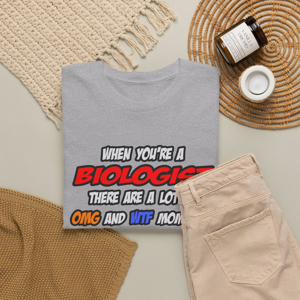 Biologist .. OMG WTF LOL - Unisex Heavy Cotton Tee