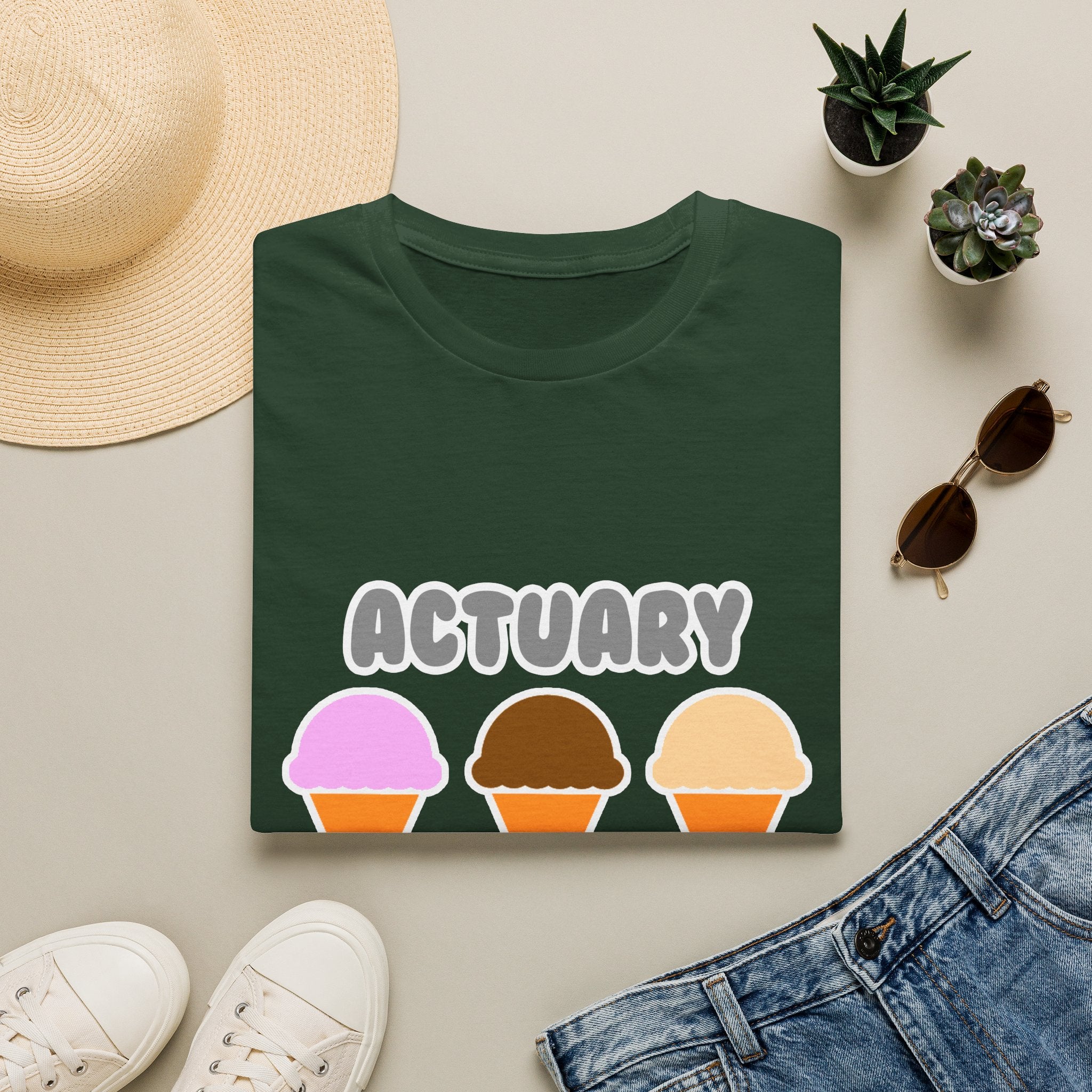 Actuary ... Will Work For Ice Cream - Unisex Softstyle T-Shirt