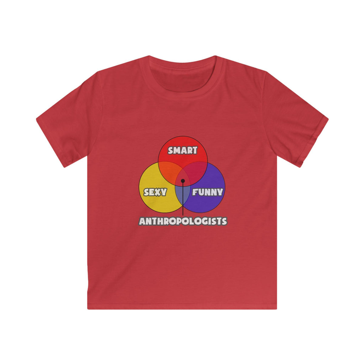 Venn Diagram .. Anthropologists - Kids Softstyle Tee