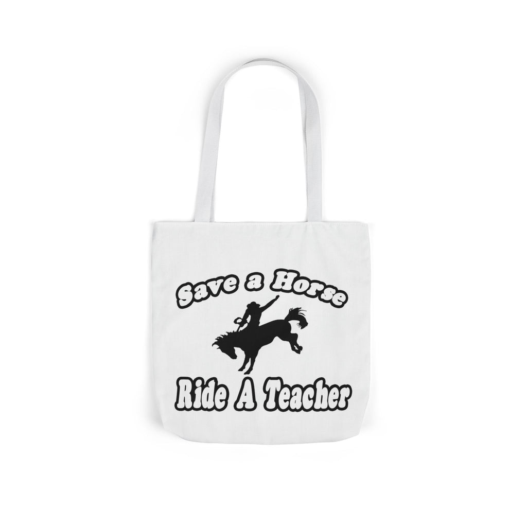 save horse ride teacher - Canvas Tote Bag, 5-Color Straps