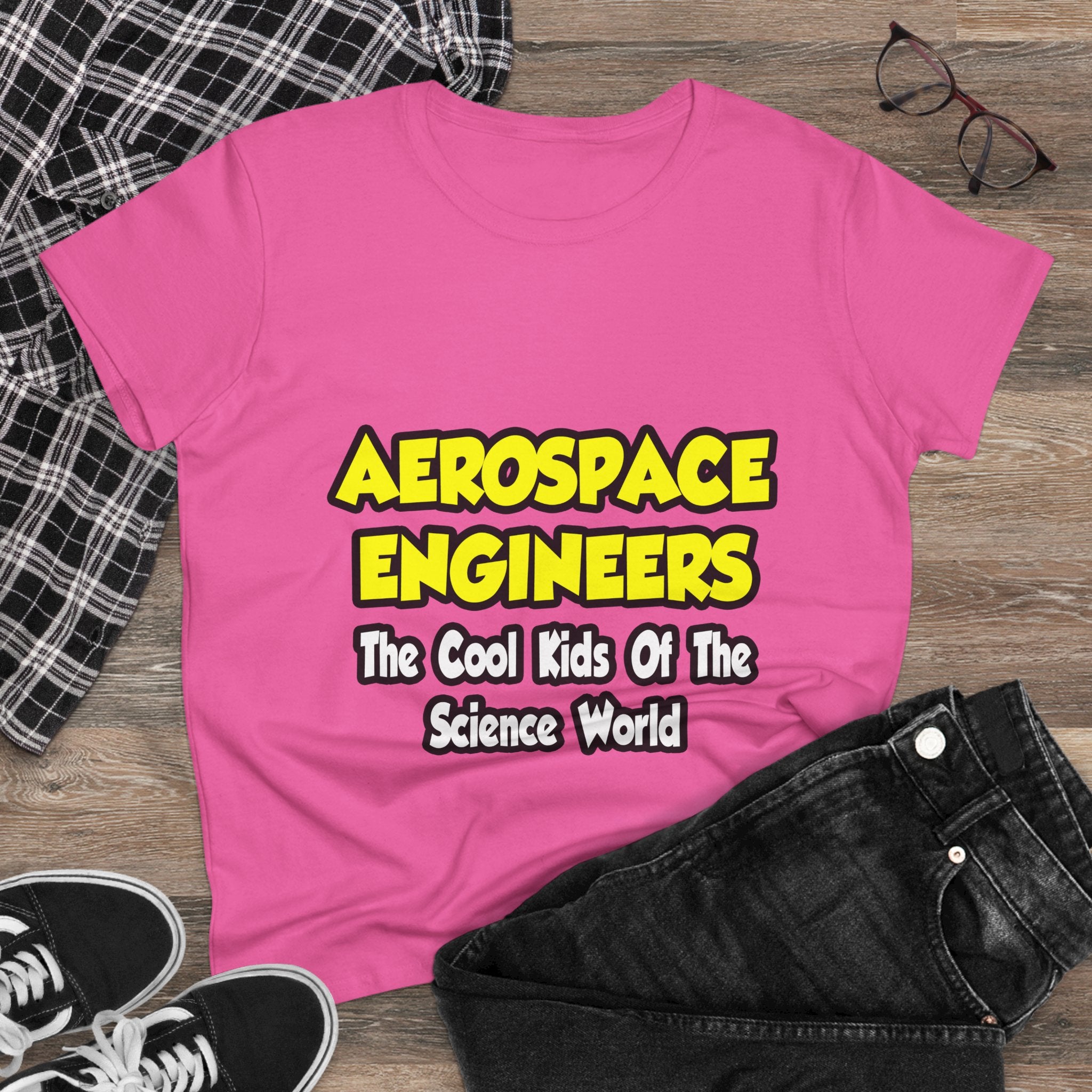Aerospace Engineers...Cool Kids of Sci World - Women's Midweight Cotton Tee