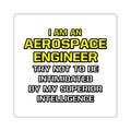 Aerospace Engineer...Superior Intelligence - Square Stickers