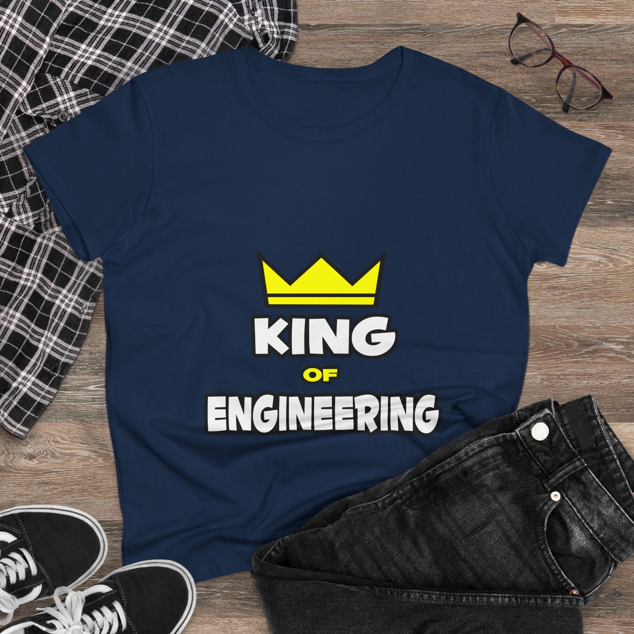 King of Engineering - Women's Midweight Cotton Tee