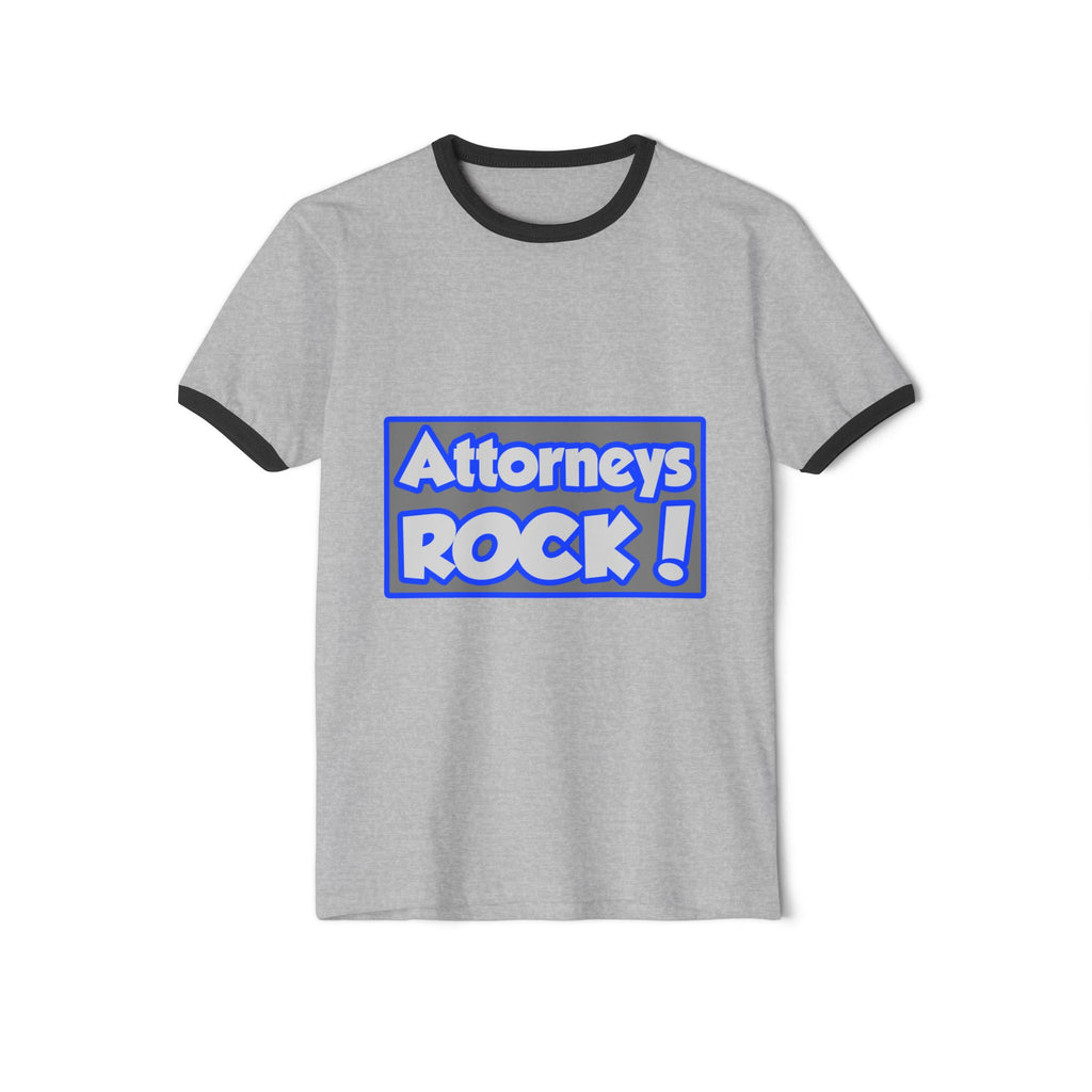 Attorneys Rock! - Unisex Cotton Ringer T-Shirt