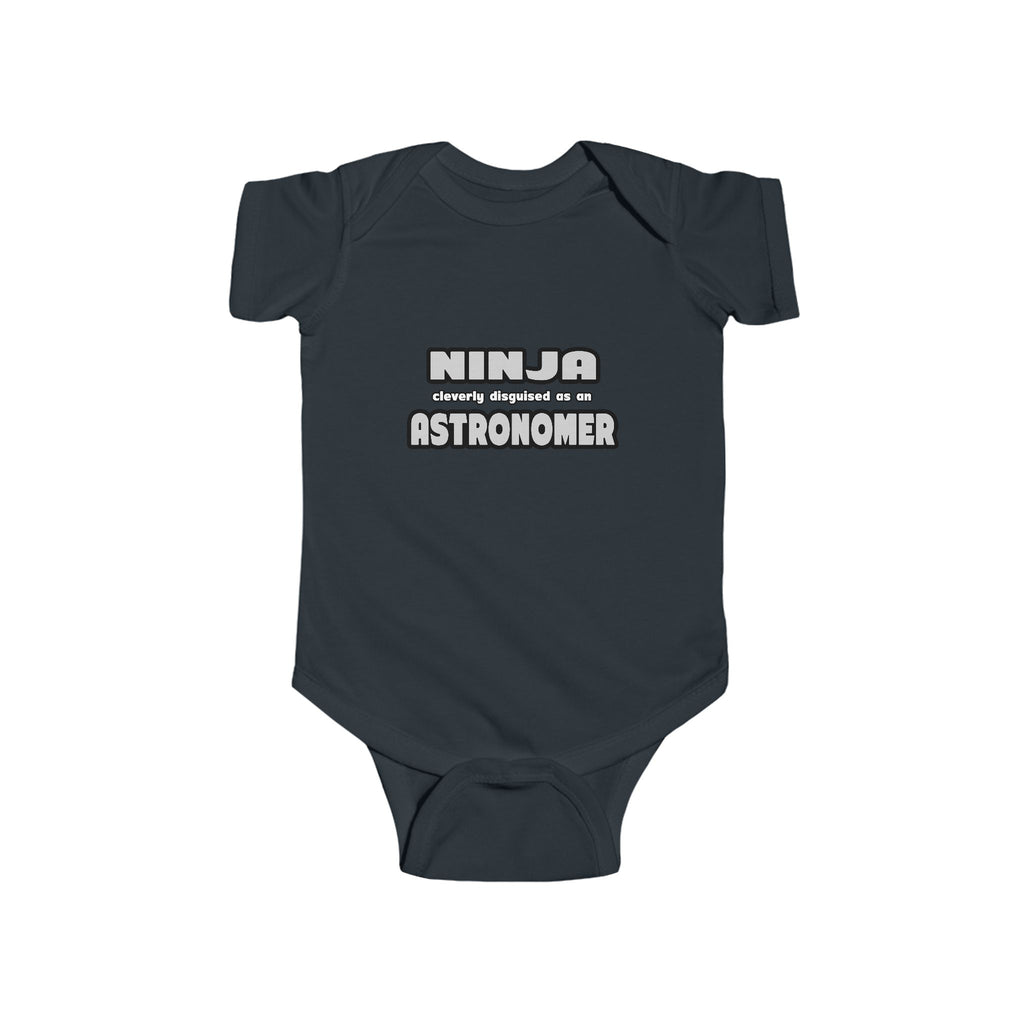 Ninja Cleverly Disguised As An Astronomer - Infant Fine Jersey Bodysuit