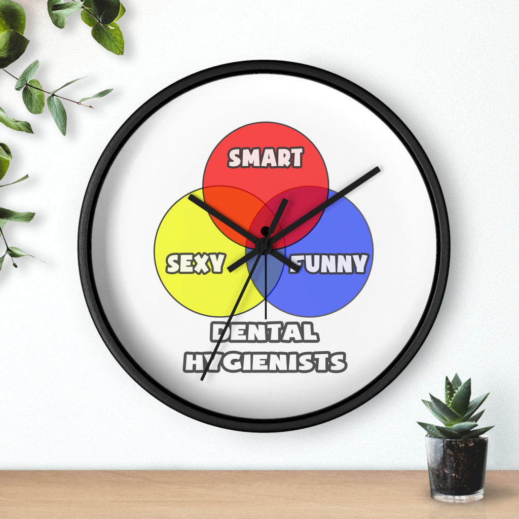 Venn Diagram .. Dental Hygienist - Wall Clock