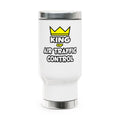 King of Air Traffic Control - Stainless Steel Travel Mug with Handle, 14oz