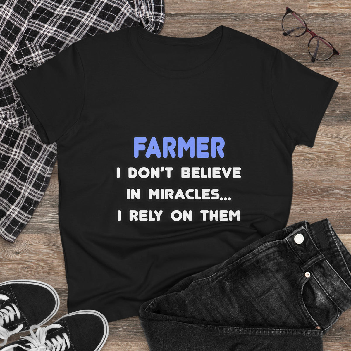 Miracles and Farmers - Women's Midweight Cotton Tee