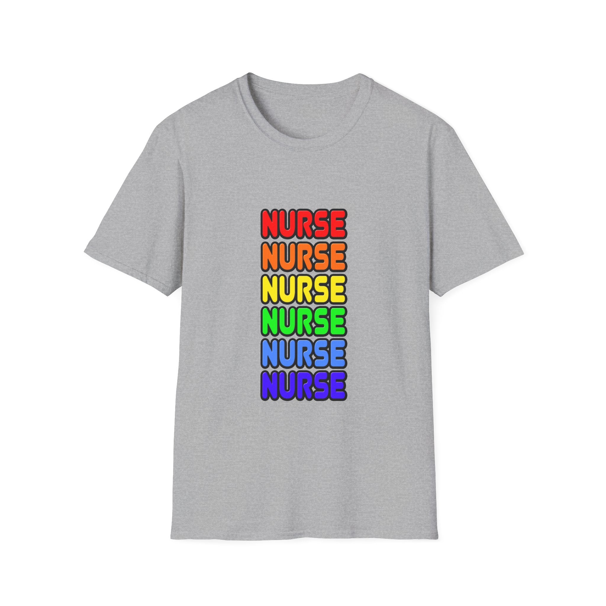 Rainbow Nurse - Unisex Softstyle T-Shirt
