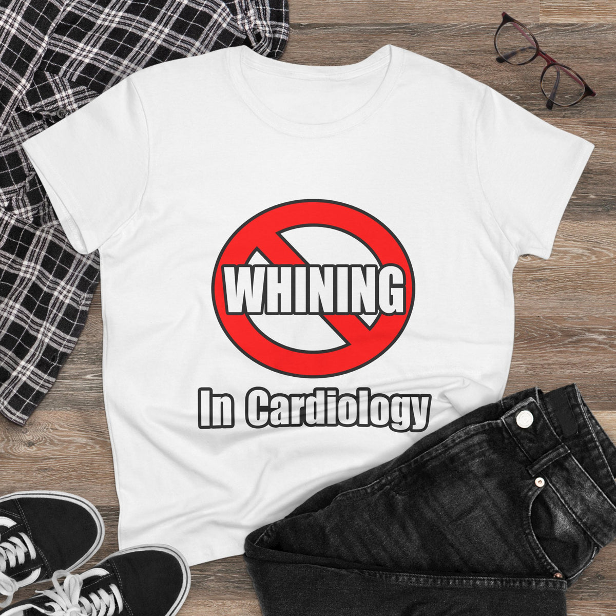 No Whining In Cardiology - Women's Midweight Cotton Tee